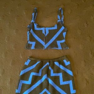 Skirt and blouse set